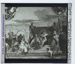 Würzburg, Residenz,Tiepolo, Belehnung des Würzburger Bischofs Herold mit dem Herzogtum Franken durch Kaiser Friedrich Barbarossa (Würzburger Residenz),Würzburg, Residenz, Kaisersaal