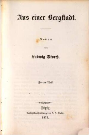 Aus einer Bergstadt : Roman, 2
