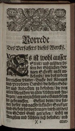 Vorrede des Verfassers dieses Werckes.