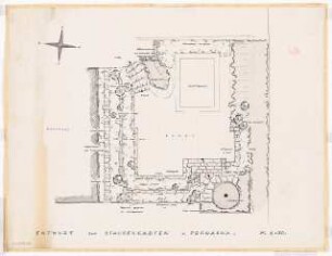 Garten von Prohaska: Gartenplan Staudengarten 1:50