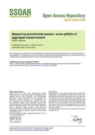 Measuring presidential powers: some pitfalls of aggregate measurement