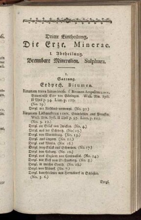 Dritte Eintheilung Die Erze. Minerae.