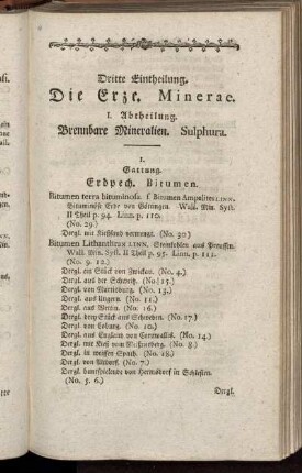 Dritte Eintheilung Die Erze. Minerae.