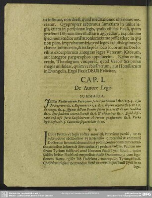 Cap. I. De Autore Legis