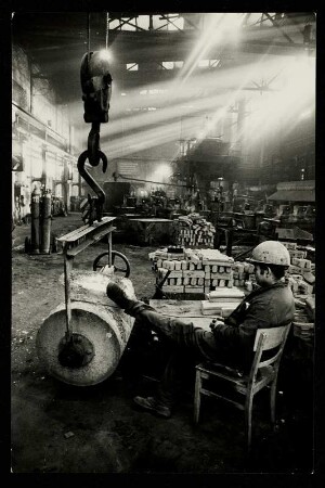 Arbeiter in der Pause