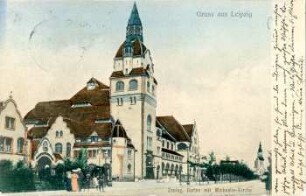 Gruss aus Leipzig : Zoologischer Garten mit Michaelis-Kirche
