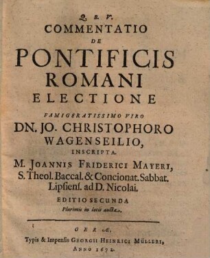 De Electione Romani Pontificis
