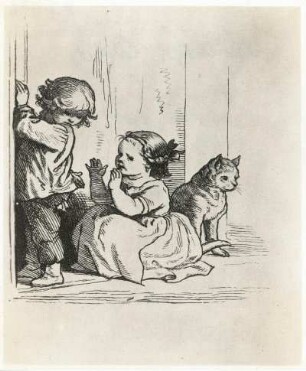 Richter, Ludwig: Zerrissen. Illustration aus der Folge "Voer de Goern" zu K. Groth. 1858. Holzschnitt; 69 x 62 mm. Dresden: Kupferstich-Kabinett