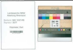 Entnazifizierung Karl Hopmeier , geb. 25.02.1908 (Verm.Techniker)