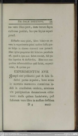 Experimentum XVII