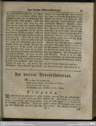 Am vierten Adventssonntage