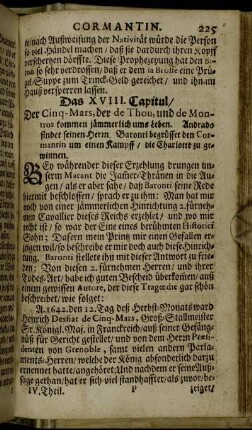 Das XVIII. Capitul.
