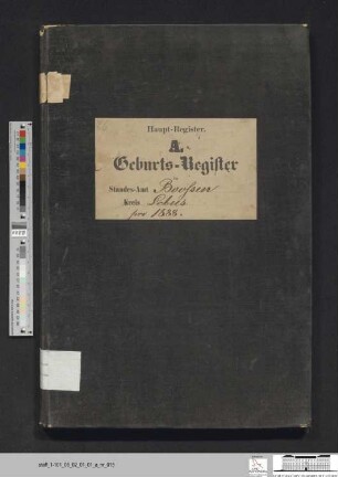 Geburtsregister Booßen 1888