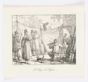 Le Singe et le Leópard, Blatt 48 der Folge "La Fontaines Fabeln"