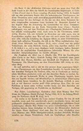 126-127 [Rezension] Huber, Max, Laientheologie