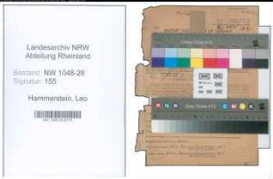Entnazifizierung Leo Hammerstein , geb. 19.10.1893 (Postbeamter)