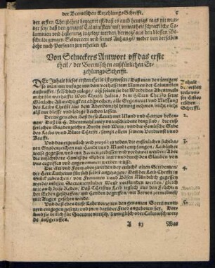 Von Selneckers Antwort uff das erste theil/ der Bremischen außfürlichen Erzehlungs Schrifft.
