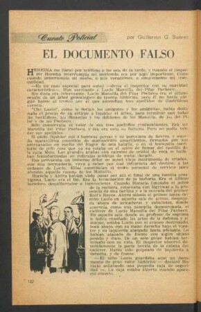 El documento falso : Cuento policial