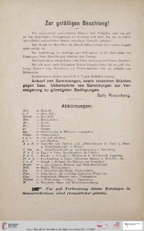 Zur gefälligen Beachtung