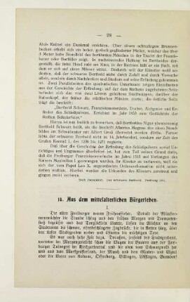 14. Aus dem mittelalterlichen Bürgerleben