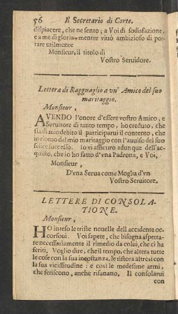 Lettere Di Consolatione.