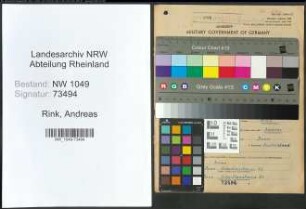 Entnazifizierung Andreas Rink , geb. 04.11.1907 (Schlosser)