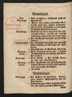 Vormittages.