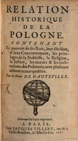 Relation historique de la Pologne