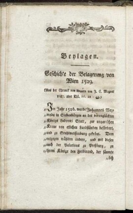 Geschichte der Belagerung von Wien 1529.