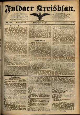 Ausgabe vom Mittwoch, den 19. Juli 1905.