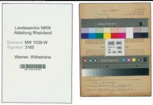 Entnazifizierung Wilhelmine Werner , geb. 23.01.1905 ()