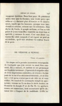 De Vérone A Venise.