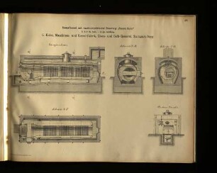 Dampfkessel mit rauchverzehrender Feuerung „Patent Kuhn“ G. Kuhn, Maschinen- und Kessel-Fabrik, Eisen- und Gelb-Giesserei,Stuttgart-Berg.