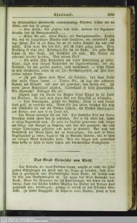 Das Grab Heinrichs von Kleist