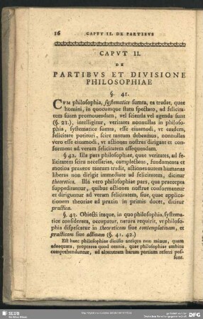 Caput II. De Partibus Et Divisione Philosophiae