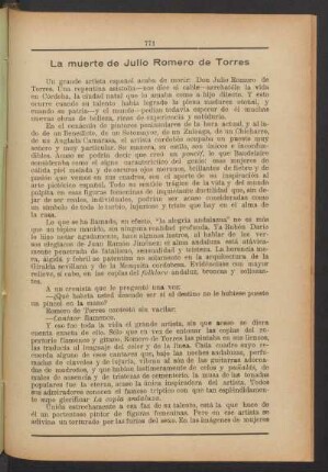 La muerte de Julio Romero de Torres