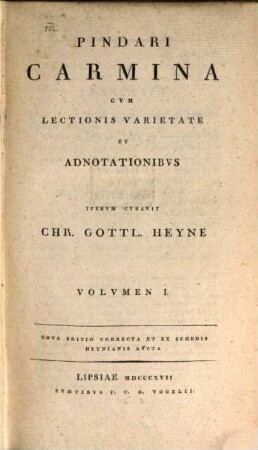Carmina : cum lectionis varietate et adnotationibus, 1