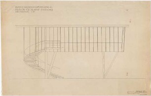 Schneider - Esleben, Paul; Hannover, Messegelände; Ausstellungspavillon und Turm für die Mannesmann AG - Pavillon (Ansicht von der Seite)