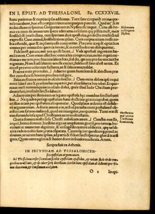 In Secundam Tessalonicenses epistolam argumentum.