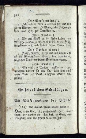An feierlichen Schultagen.