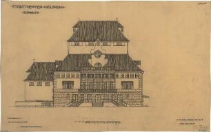 Fischer, Theodor; Heilbronn; Stadt-Theater - Südseite (Ansicht)