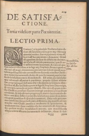 De Satisfactione. Tertia videlicet parte Poenitentiae.