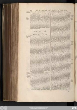 Caput VIII. De Romano Pontifice.