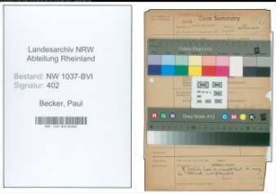 Entnazifizierung Paul Becker , geb. 08.01.1898 (Revierfoerster)