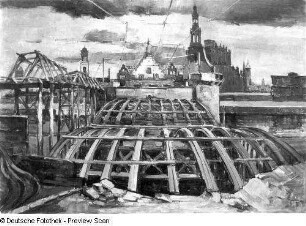 "Aufbau der Augustusbrücke in Dresden" (1948, G. Nerlich)