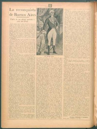 La reconquista de Buenos Aires : Carta de un oficial porteño a otro del Perú