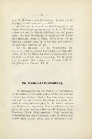 Die Gemeinde-Verwaltung