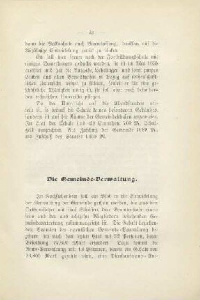 Die Gemeinde-Verwaltung