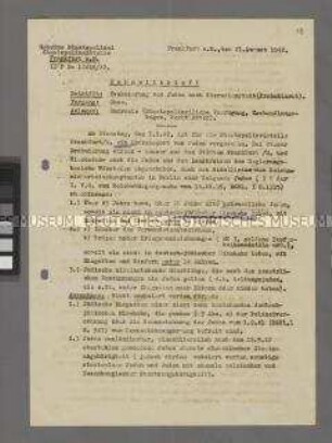 Rundschreiben der Gestapo zur Deportation von Juden nach Theresienstadt - Sachkonvolut