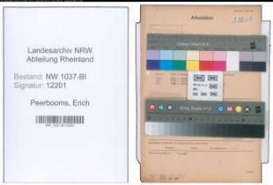 Entnazifizierung Erich Peerbooms , geb. 06.10.1896 (Postverwalter)